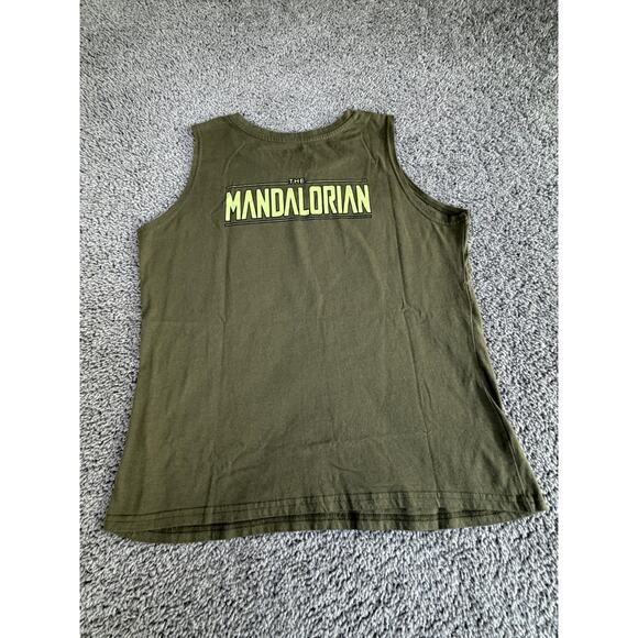 Star Wars Tank Womens L Green The Mandalorian Grogu Crew Neck Tagless Sleeveless - Picture 3 of 6